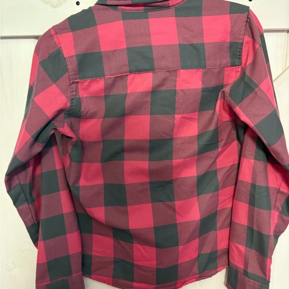 DIXXON Women's Red and Black Checkered Button Down Shirt - Picture 2 of 4